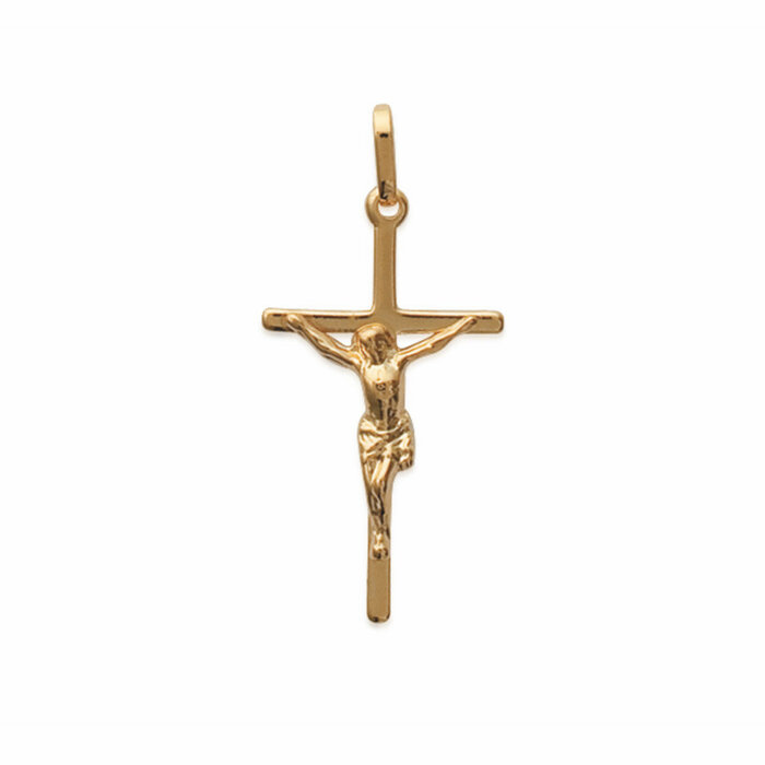 Pendentif religieux croix avec Christ  en Plaqué Or