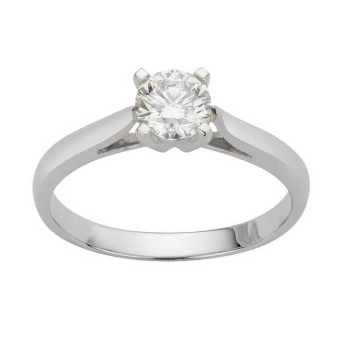 Solitaire 4 griffes 0.25Cts  en Or 750 / 1000 (18K)