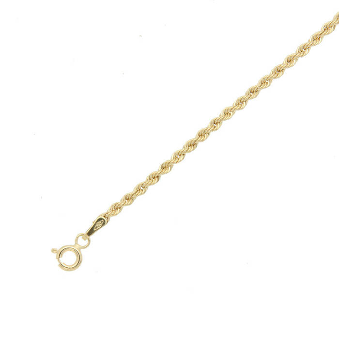 Chaine maille corde 50cm  en Or 750 / 1000 (18K)