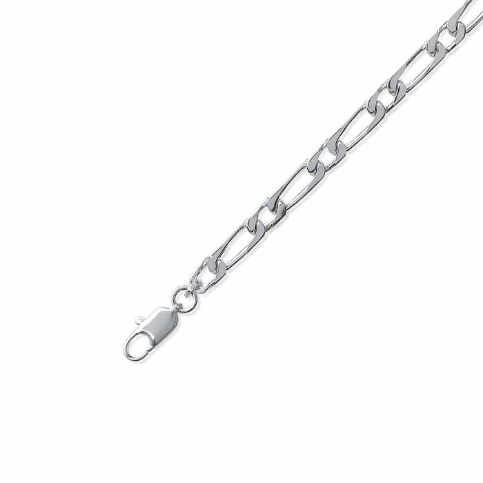 Chaine maille alternee 1-1  en Argent 925 /1000