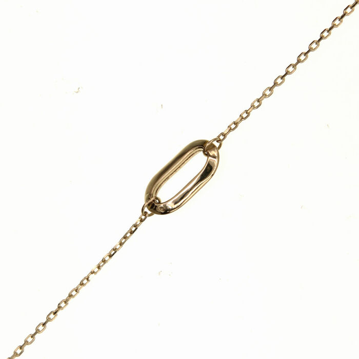 Gourmette motif trombone oval  en Or 750 / 1000 (18K)