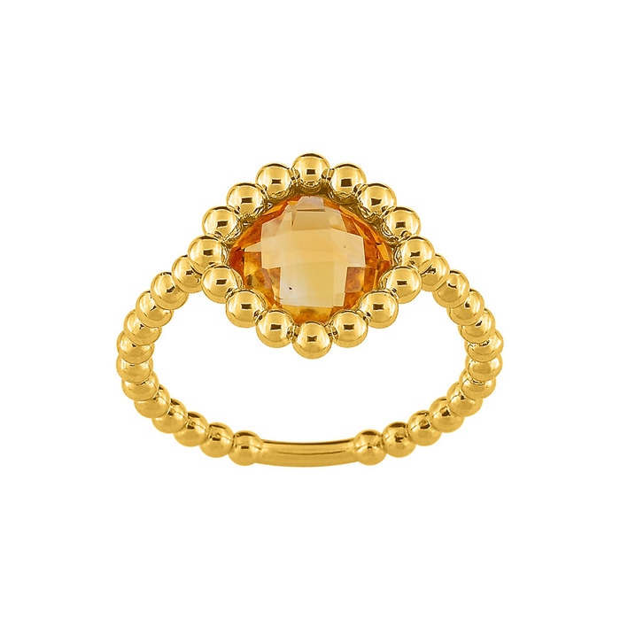 Bague motif citrine  en Or 750 / 1000 (18K)