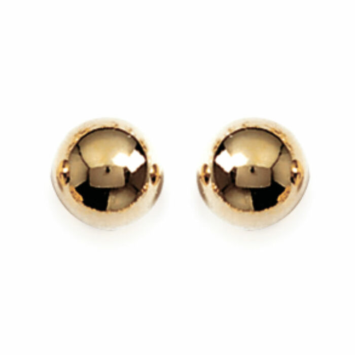 Paire de boucles à vis boules  en Plaqué Or