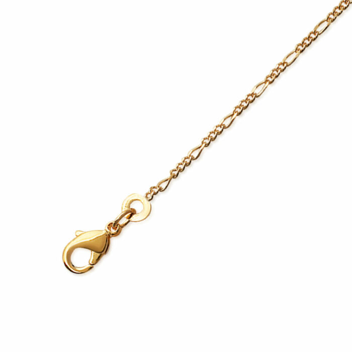 Chaine alternee 3-1 45cm  en Plaqué Or