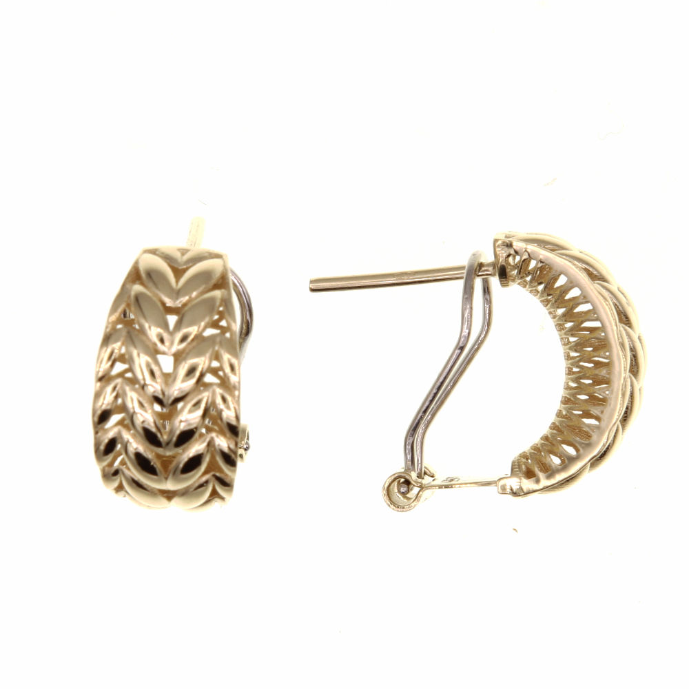 Paire de boucles dormeuses chevron en Or 750 / 1000 (18K)