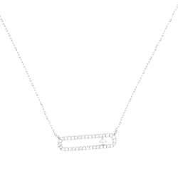 Ras du Cou oval serti  en Or 750 / 1000 (18K)