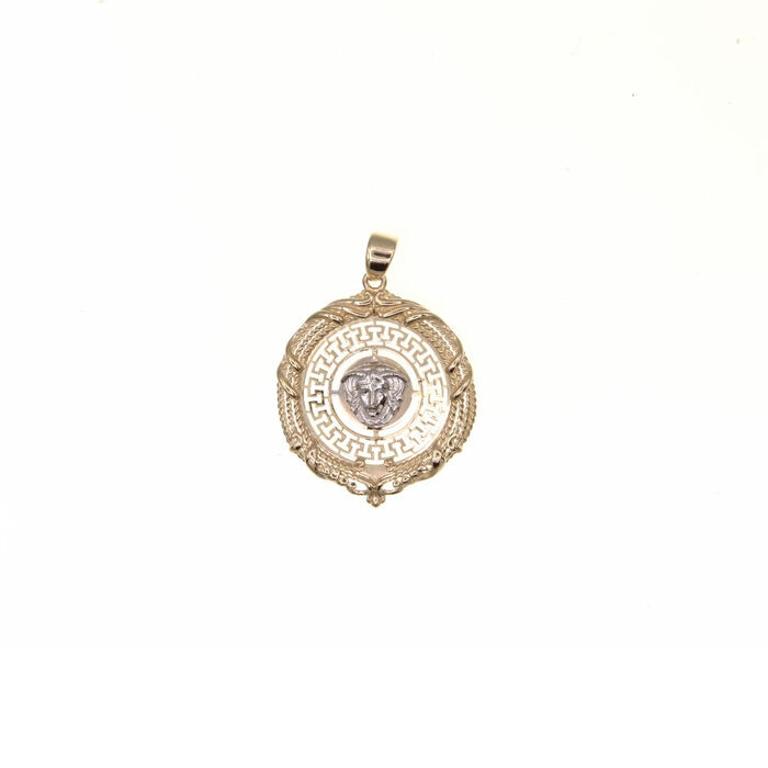 motif grec et tete  en Or 750 / 1000 (18K)