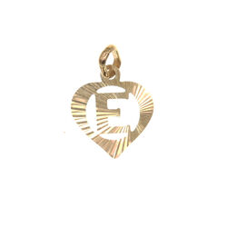 Lettre E  en Or 750 / 1000 (18K)