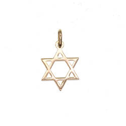 Pendentif religieux magen David ( étoile de David)  en Or 750 / 1000 (18K)