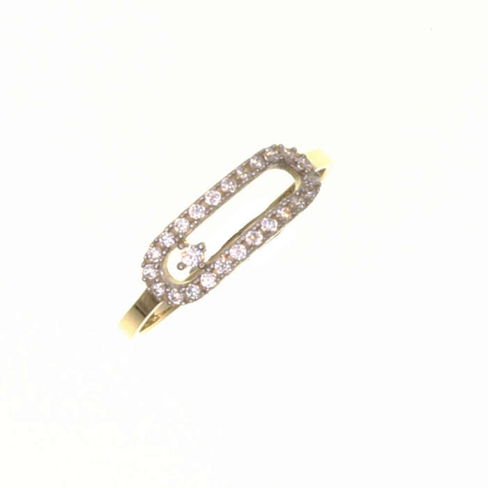 Bague motif ovale  en Or 750 / 1000 (18K)
