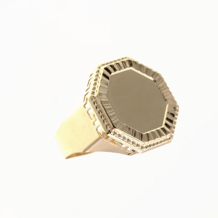 Chevalière octogonale celselee  en Or 750 / 1000 (18K)