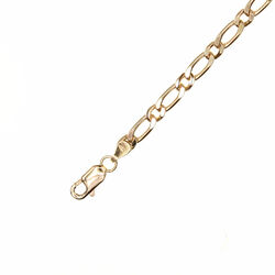 Chaine maille alternee 1-1 50cm  en Or 750 / 1000 (18K)