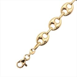 Chaine maille graine de café 60cm  en Or 750 / 1000 (18K)