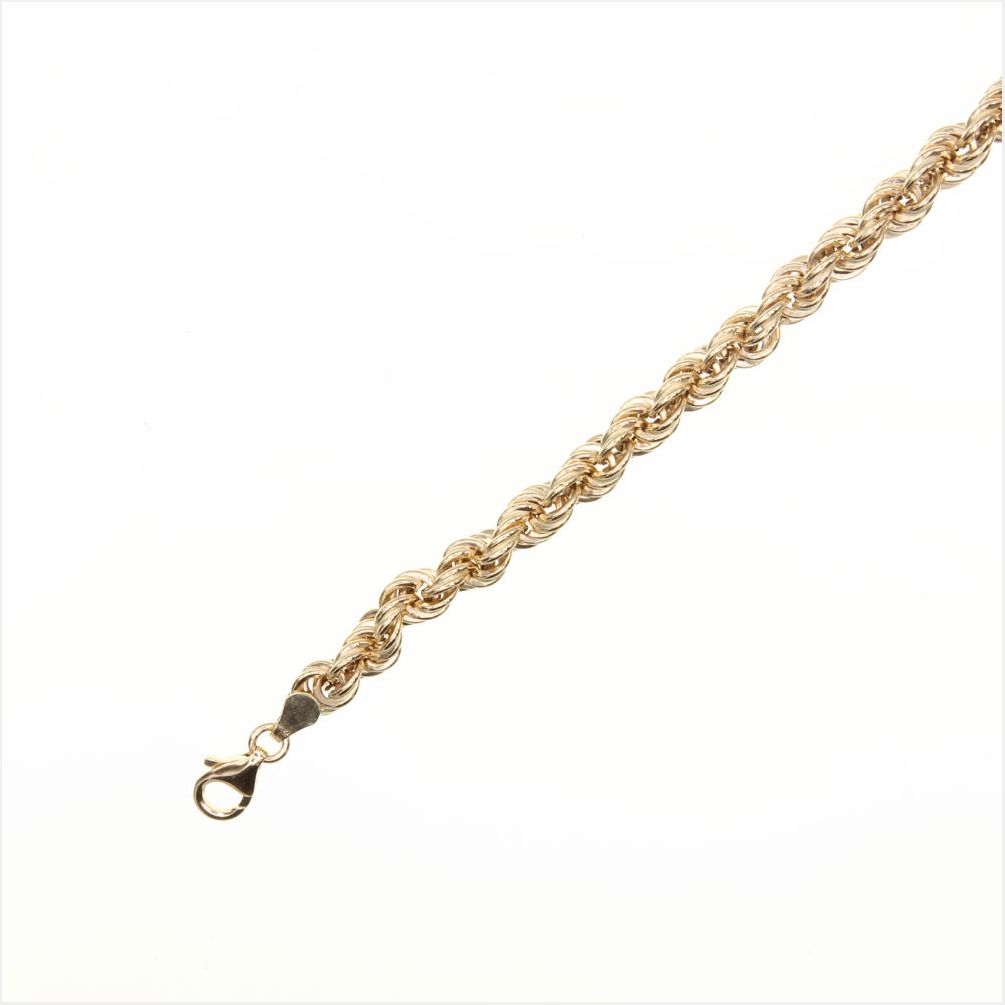 Gourmette maille corde 70cm  en Or 750 / 1000 (18K)