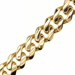 Gourmette maille cubaine  en Or 750 / 1000 (18K)