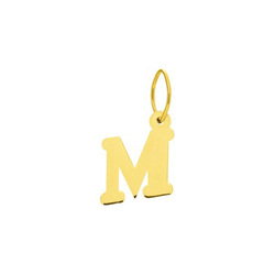 lettre M  en Or 750 / 1000 (18K)