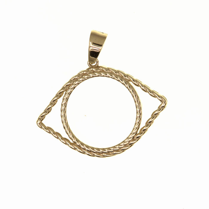 porte piece oeil 20Frs  en Or 750 / 1000 (18K)