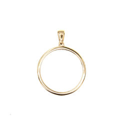 porte piece 10 Francs lisse  en Or 750 / 1000 (18K)