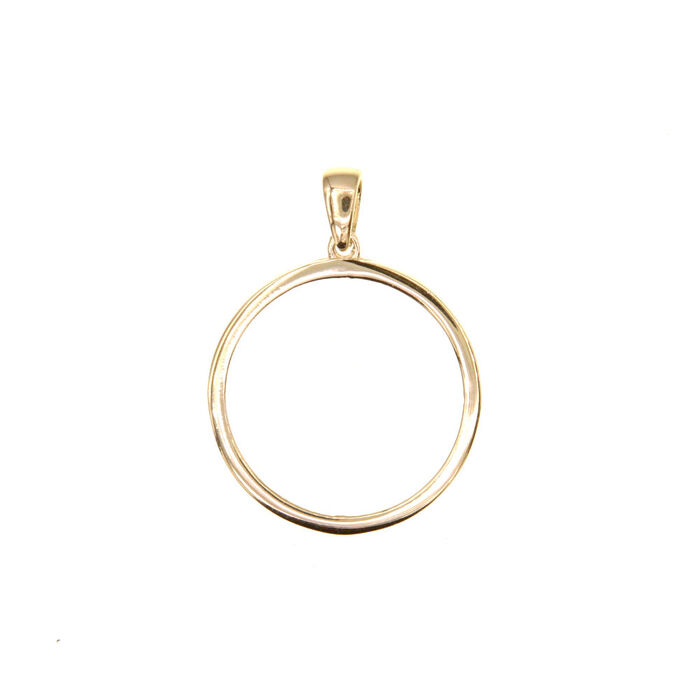 porte piece 10 Francs lisse  en Or 750 / 1000 (18K)