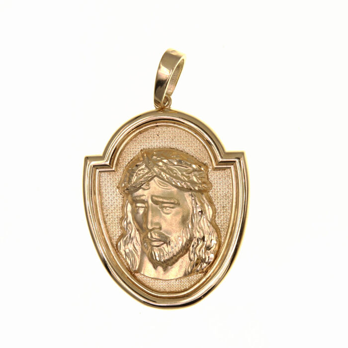 Pendentif religieux ecusson Christ  en Or 750 / 1000 (18K)