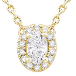 solitaire diamants oval 0.2Ct au centre et 0.46Ct Total  en Or 750 / 1000 (18K)