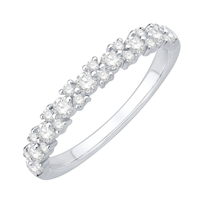 Alliance demi tour fantaisie 0.52Cts  en Or 750 / 1000 (18K)