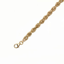 Chaine maille corde 70cm  en Or 750 / 1000 (18K)