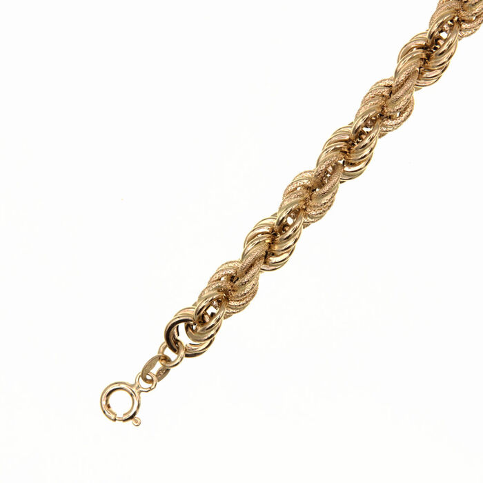 Chaine maille corde 80  en Or 750 / 1000 (18K)