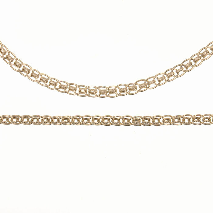 Ras du Cou maille fantaisie seul (gourmette vendue separement) 45cm  en Or 750 / 1000 (18K)