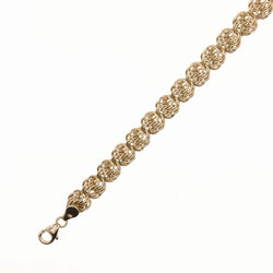 Chaine maille macaron 80cm  en Or 750 / 1000 (18K)