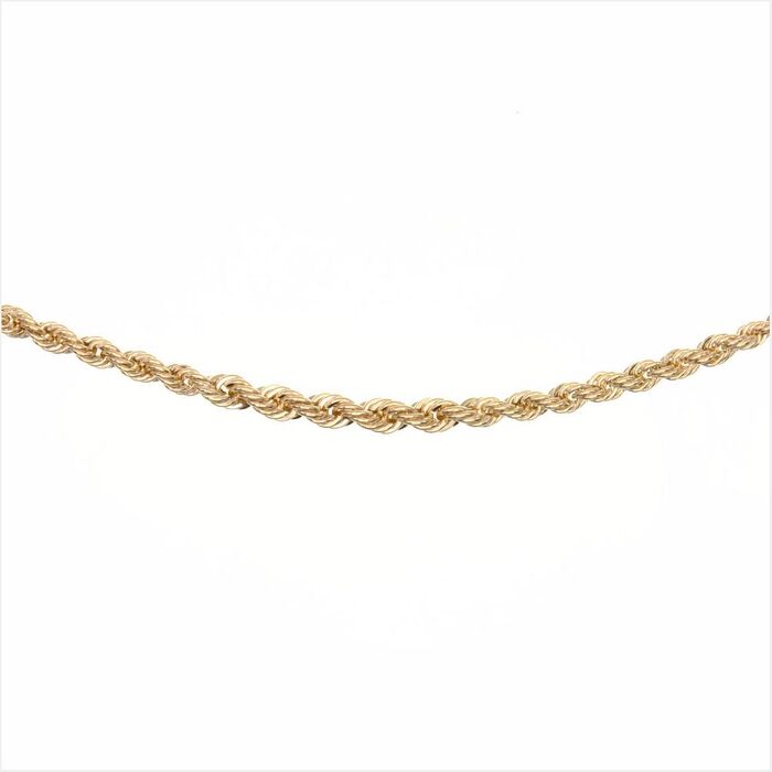 Ras du Cou maille corde chute  en Or 750 / 1000 (18K)