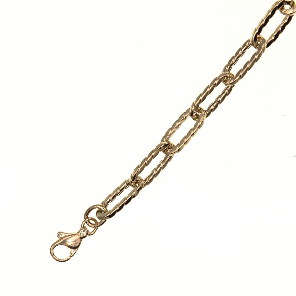 Gourmette maille forcat allongee en Or 750 / 1000 (18K)