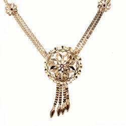 Ras du Cou collier medaillon grand modele  en Or 750 / 1000 (18K)