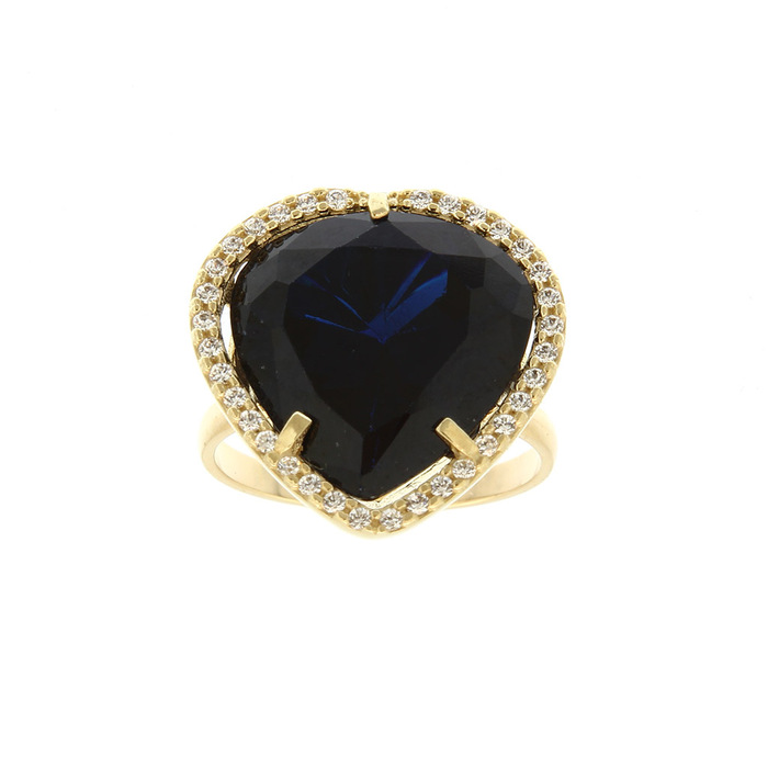 Bague motif coeur de l'ocean  en Or 750 / 1000 (18K)