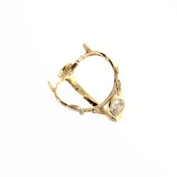 Bague motif porte piece 10Frs courbe  en Or 750 / 1000 (18K)