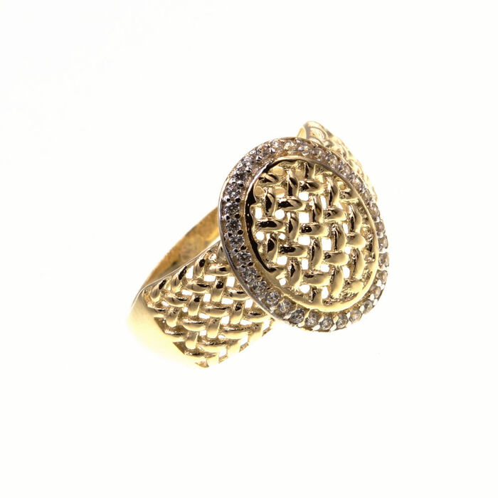 Chevalière motif oval  en Or 750 / 1000 (18K)
