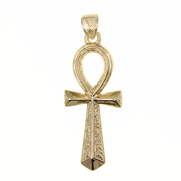 Pendentif religieux croix de vie electro  en Or 750 / 1000 (18K)