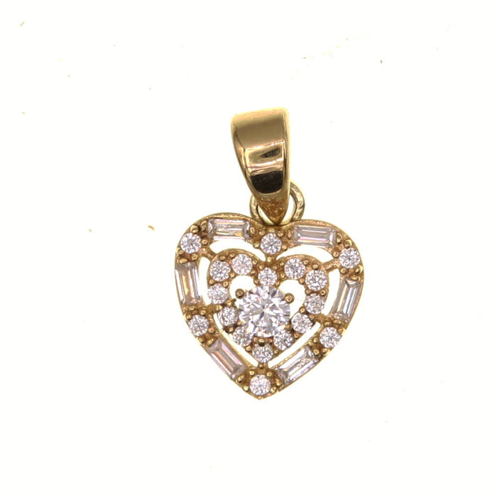 coeur multi pierres  en Or 750 / 1000 (18K)