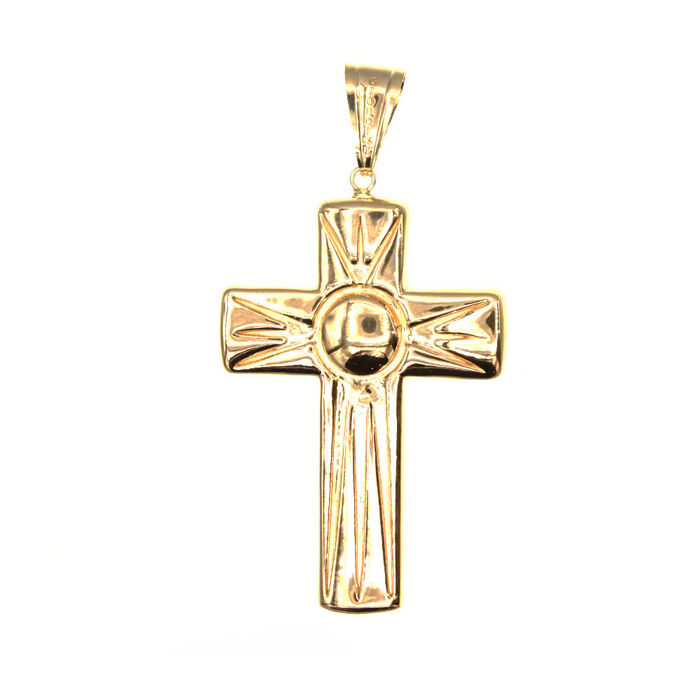 Pendentif religieux croix electro  en Or 750 / 1000 (18K)
