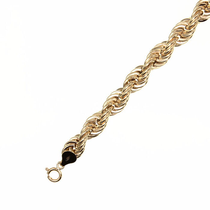 Gourmette maille corde  en Or 750 / 1000 (18K)