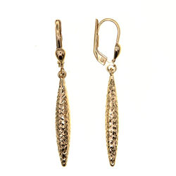 Paire de boucles pendantes allongees  en Or 750 / 1000 (18K)