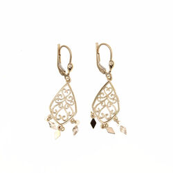 Paire de boucles pendantes savoyardes  en Or 750 / 1000 (18K)