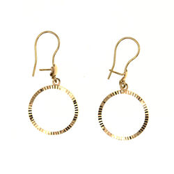 Paire de boucles pendantes porte piece 10Frs  en Or 750 / 1000 (18K)