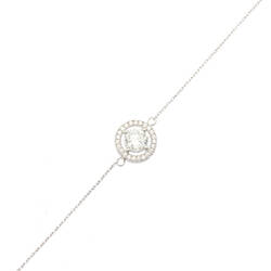 Gourmette motif zircon  en Or 750 / 1000 (18K)