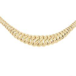 Ras du Cou maille américaine en chute  en Or 750 / 1000 (18K)