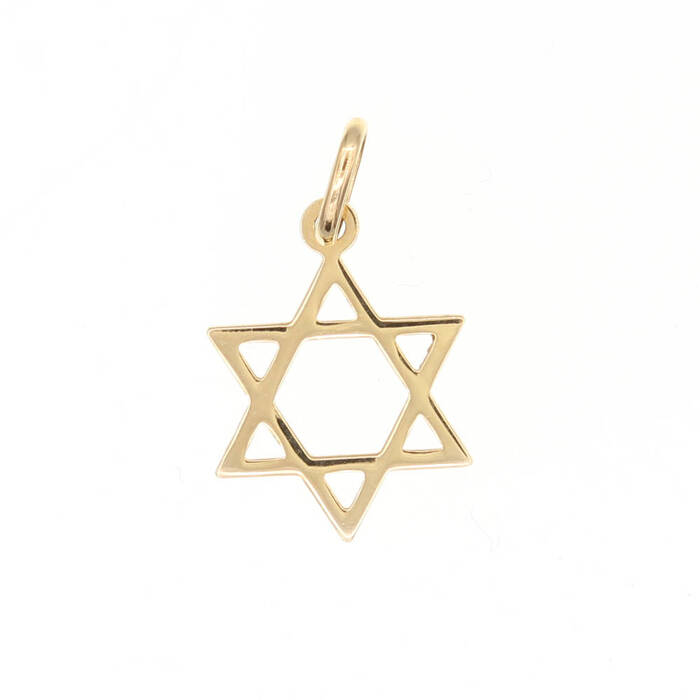 Pendentif religieux étoile de David  en Or 750 / 1000 (18K)