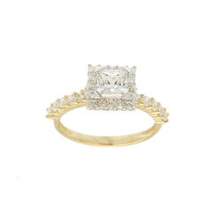 Bague motif accompagné  en Or 750 / 1000 (18K)