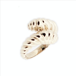 Bague motif toi et moi torsadee  en Or 750 / 1000 (18K)