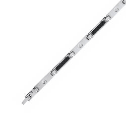 Gourmette avec vis et insert en carbon 21 CM  en Acier