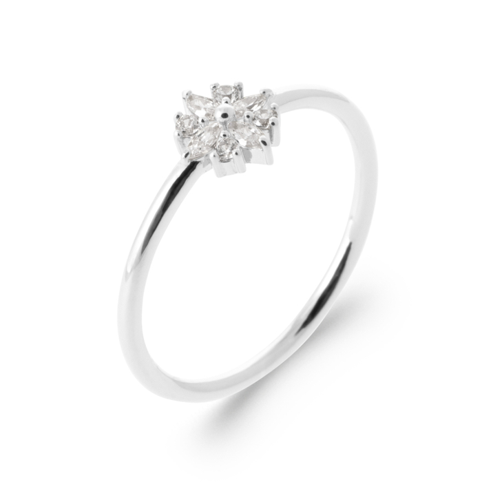 Bague motif fleurette  en Argent 925 /1000